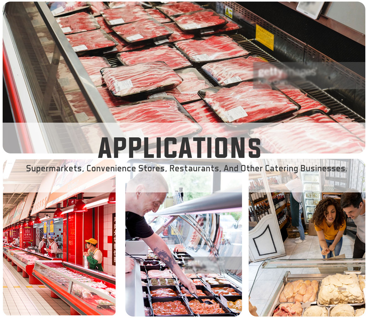 Applications | NW-RG20C Meat And Food Service Over Counter For Supermarket Refrigerator Solutions | factory and manufacturers